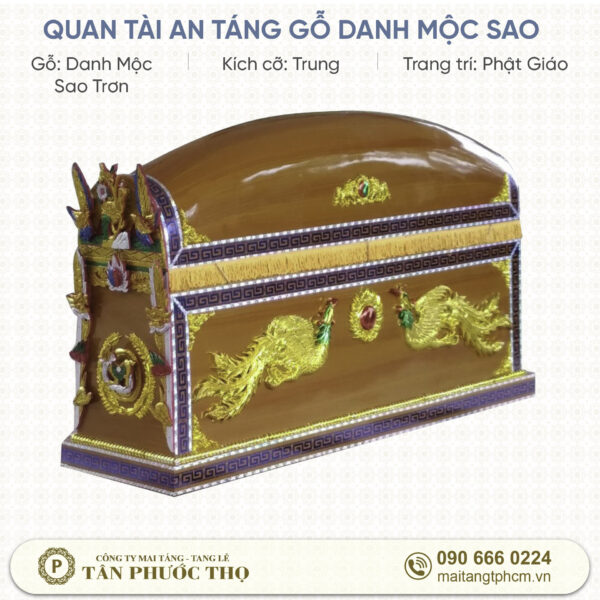 Quan Tài Nắp Tròn Danh Mộc Sao Trung