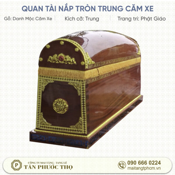 Quan tài nắp tròn trung căm xe