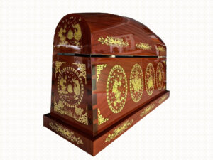 Quan Tài Hỏa Táng Nắp Tròn Đỏ Cẩn