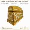 Quan Tài Hỏa Táng Nắp Tròn Vàng Cẩn