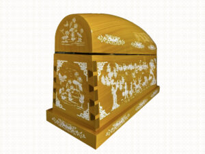 Quan Tài Hỏa Táng Nắp Tròn Vàng Cẩn