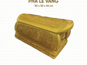 Quách Đá Pha Lê Vàng Điêu Khắc ngang